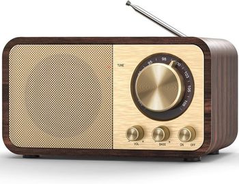 Radio Digital Retro Ibettertec con Bluetooth, Radio FM, Entrada Auxiliar/USB, Radio Vintage para Cocina, Dormitorio y Oficina