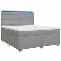 cama tapizada 144x190x1405 cm tejido - gris