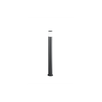 bolardo de jardin cigar con 1 bombilla e27 max 20 w ip54 aluminio pintado para exteriores color antracita altura 90 cm - perenz