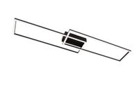lampara de techo de metal con 1 led integrado negro
