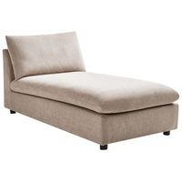 chaise longue elegante tapiceria de poliester sin brazos muebles de sala de estar gris pardo vizille