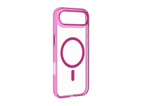funda movil - cellularline iconic mag para iphone 17 air ultrarresistente magsafe rosa y transparente