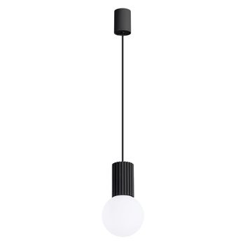 Lámpara de techo negro aluminio/vidrio