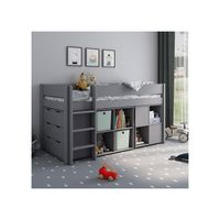 kids avenue estella mid sleeper with desk storage cube  drawers