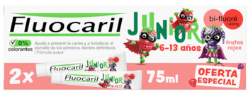 Fluocaril Junior Gel Dentifrico Frutos Rojos 6-13 Años 2x75 ml FORMATO AHORRO