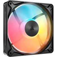 ventilador suplementario corsair rs120 ii argb 120mm pwm con rodamientos magneticos y modo zero rpm