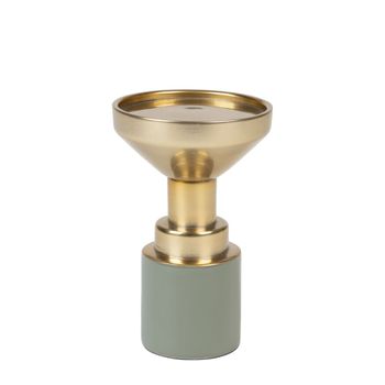Portavelas de aluminio verde