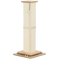 pawhut rascador para gatos aranador para gatos con bola colgante juguete de pelota de pista y poste de sisal roble