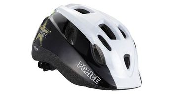 Casco infantil bbb boogy police negro blanco
