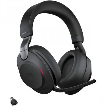 Jabra Evolve2 85 Auriculares Inalámbricos Negros + Soporte de Carga USB-C
