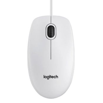Logitech B100 Ratón Blanco