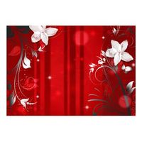 papel pintado 3d - flor escarlata 200x140 cm