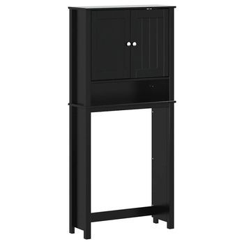 Mueble Para Lavadora Berg Madera Maciza Negro 76x27x164,5 Cm Vidaxl