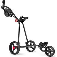 carrito de golf con 3 ruedas carro de golf plegable carro de empuje costway 92 x 60 x 130 cm