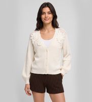 twinset para mujer 262tt3192 cardigan con flores de ganchillo blanco perla xs casual acrilico