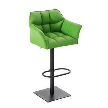 Taburete De Bar Damaso Con Tapizado De Polipiel Simil Cuero Verde 45x64x88 Cm Clp