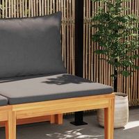 banco de jardin  banco de exterior  silla de jardin y mesa cojines gris oscuro madera maciza acacia
