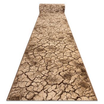 Alfombra De Pasillo Karmel Terra Suelo Agrietado - Tuerca 80cm 80x1150 Cm