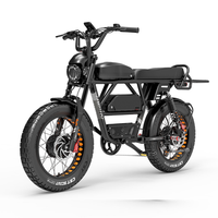 bicicleta electrica lankeleisi x-black knight estilo moto doble motor  doble bateria samsung de 48 v y 45 ah