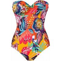 sun underwired padded bustier swimsuit