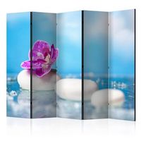 biombo - pink orchid and white zen stones ii room dividers