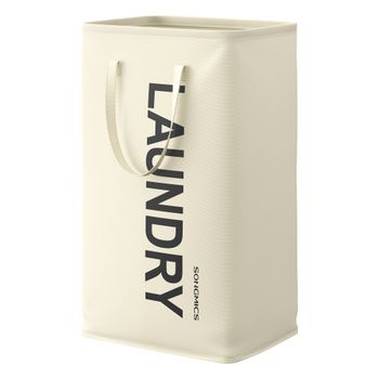 Cesto de ropa sucia plegable de 80 l de color blanco