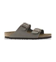birkenstock para mujer 151213 sandalias birko-flor nubuck arizona stone ajuste estrecho gris 38 piel plano ninguno casual