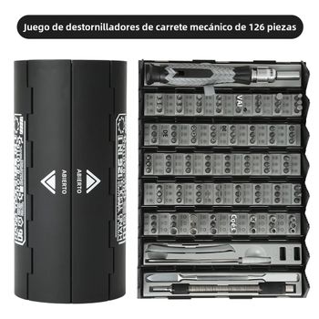 Juego de destornilladores de precisión 126 en 1, kits de herramientas manuales, brocas magnéticas, mina portátil pequeña para Xiaomi, teléfono móvil, reparación de relojes de PC