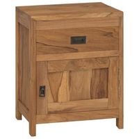 mesita de noche de madera de teca maciza 40x30x50 cm vidaxl