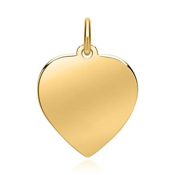 Colgante corazón pulido 14 quilates oro