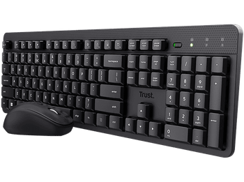 Pack Teclado + Ratón - Trust Ody II, Inalámbrico, Silencioso, Negro