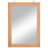 espejo de pared madera de teca maciza 50x70 cm vidaxl