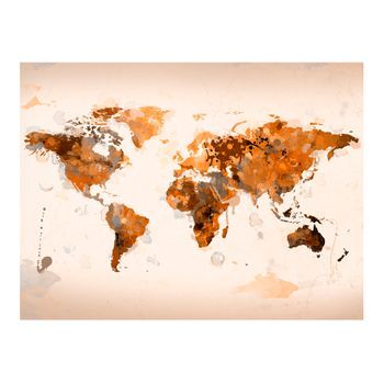 Papel Pintado 3d - El Mundo En Marrones (300x231 Cm)