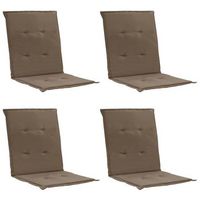 juego de 4 cojines para sillas de jardin 100 poliester impermeable color topo 100 x 50 x 3 cm dec021691