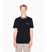 ax armani exchange para hombre xm001795af10361uc001 camiseta de corte regular con perfil contrastante negro xs casual algodon manga c