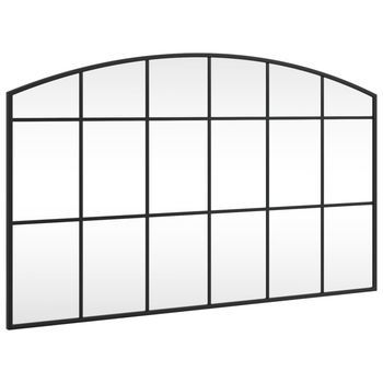 Espejo De Pared Arco De Hierro Negro 100x60 Cm Vidaxl