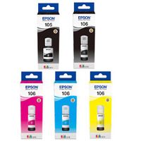 original multipack epson ecotank et-7700 printer ink cartridges 5 pack -c13t00q140