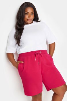 Yours Joggers Cortos Fucsia, Mujer Curvy Y Tallas Grandes, Yours