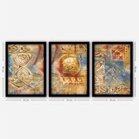 cuadro decorativo enmarcado 3sc12 multicolor 35x45 cm 3 piezas