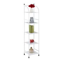 estanteria estrecha de suelo con 5 estantes - whiteblack - 96x53x31cm