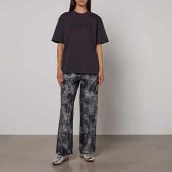 Ganni Organic Cotton-Jersey Oversized T-shirt - M