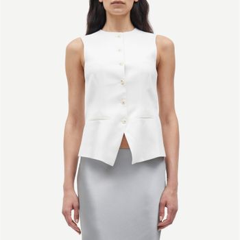 Samsøe Samsøe Saruma 14635 Woven Vest - M - Egret