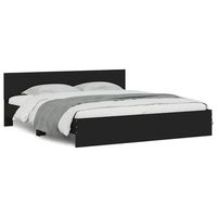estructura de cama con cabecero negra 160x200 cm vidaxl