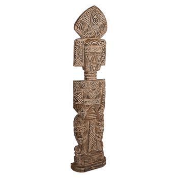 Escultura Tribal Madera Natural