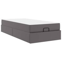 cama individual  cama para adulto  estructura de cama con colchon otro 2 pcs gris pvc