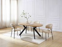 mesa de comedor madera color natural claro
