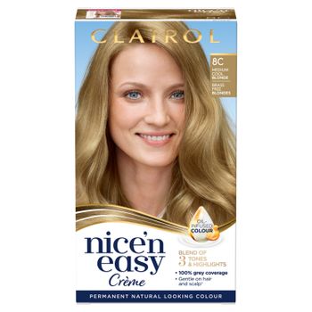Clairol Nice'n Easy Creme Hair Dye 8C Medium Cool Blonde
