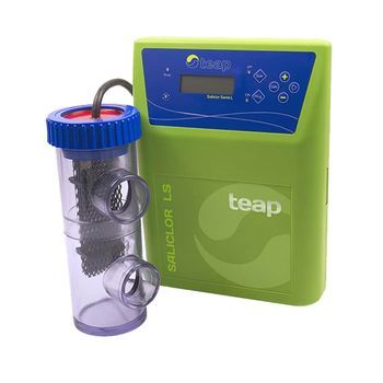 Clorador Salino Agua Piscina Saliclor Serie Ls Low Salt Teap 20-140m3 Lcd Tubo 50-63mm San - Ls40 10g/h