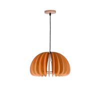 bel air home - lampara colgante 1xe-27 material natural con altura regulable bombilla no incluida jaipur 35 cm