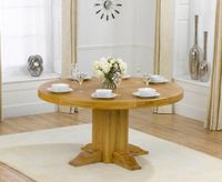 ex-display torino 150cm oak round dining table